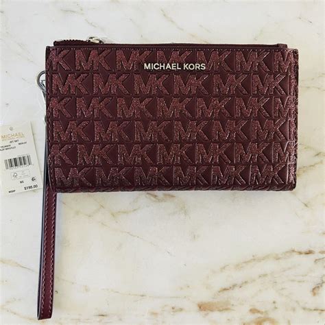 michael kors burgundy wallet.